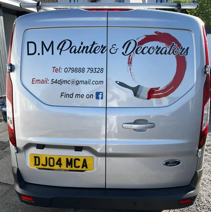 D.M Painter & Decorators branded van